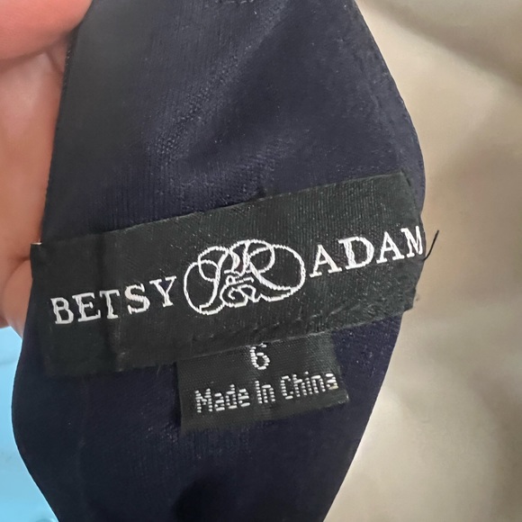 Betsy & Adam Navy Gown - Picture 5 of 12